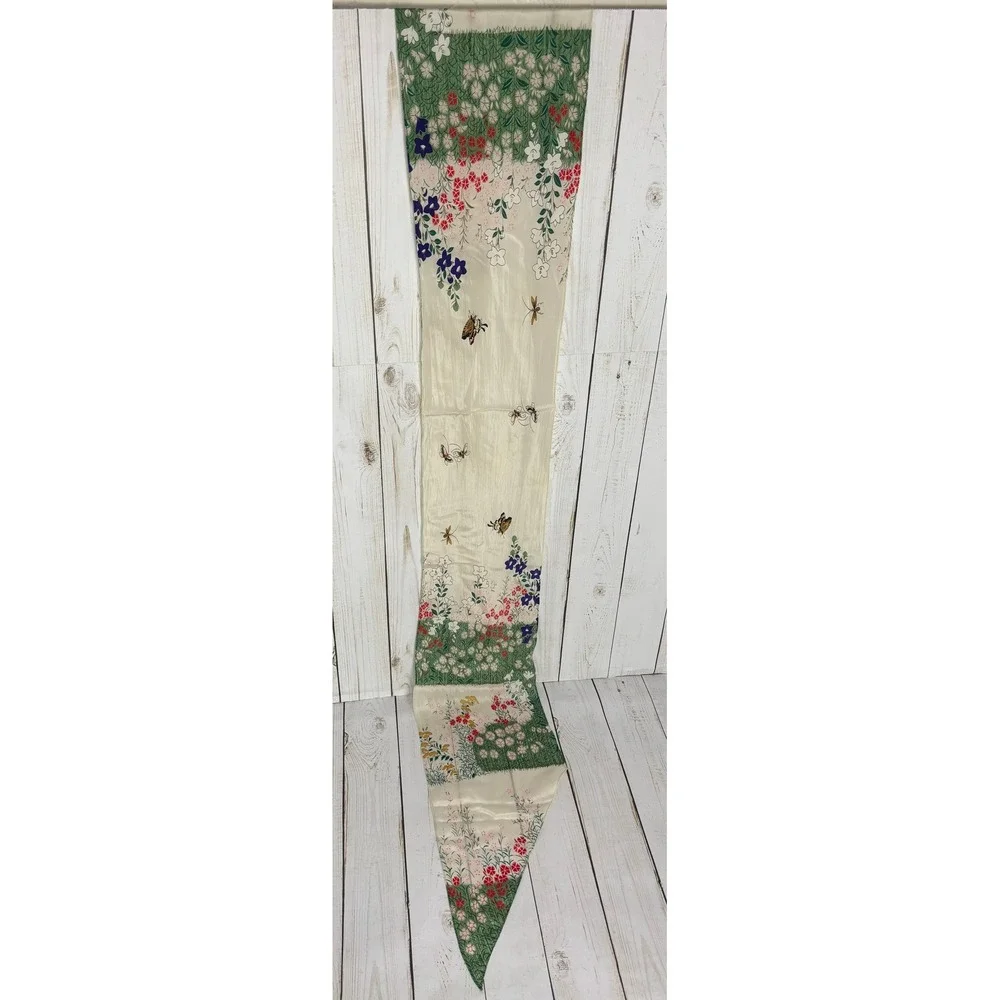 Freer Gallery of Art Vincente Minetti Silk Scarf Butterfly Floral Japan 2522
